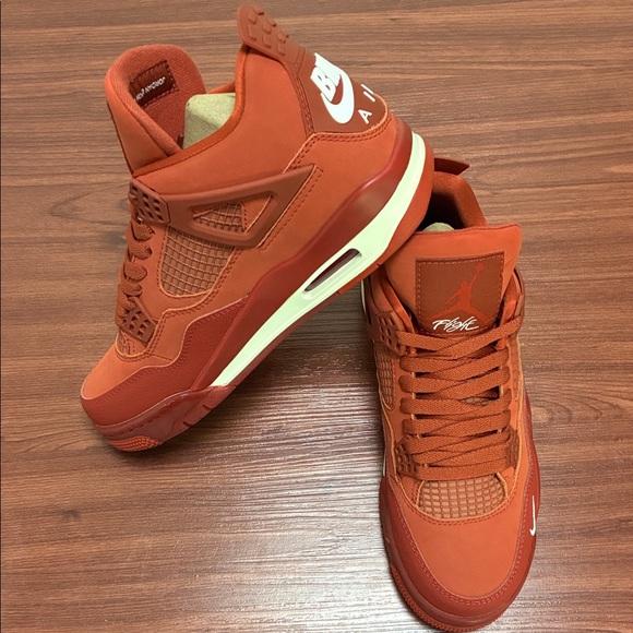 Air Jordan 4 Men's Bold Red Sneakers - Picture 2 of 6